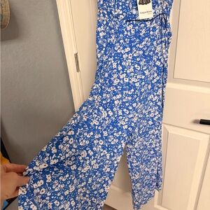 Women's Blue Floral Jumpsuit
